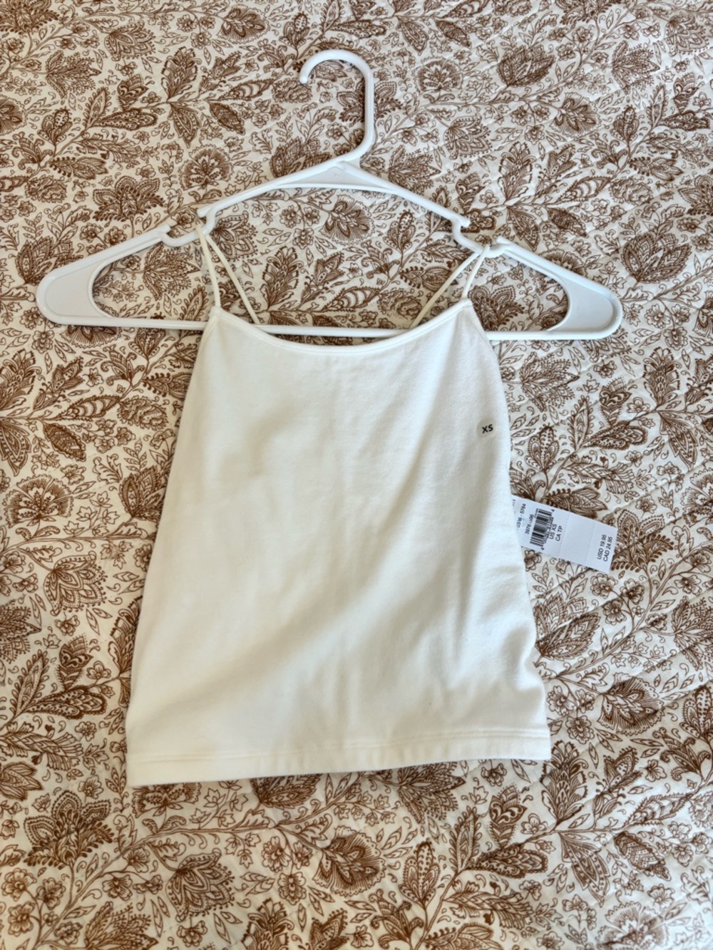 American Eagle White Cropped Cami XS